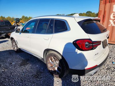 Drugie zdjęcie samochodu z przodu: 2022 BMW X3 XDRIVE30I VIN:5UX53DP08N9J91386 - miniatura