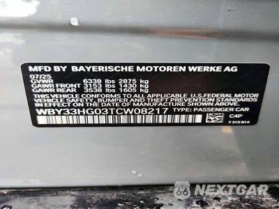Zdjęcie 12 z 12 samochodu: 2026 BMW I5 XDRIVE 40 VIN:WBY33HG03TCW08217 - miniatura