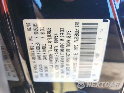 Zdjęcie 12 z 12 samochodu: 2007 HONDA ACCORD EX VIN:1HGCM66567A063133 - miniatura