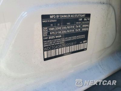 Zdjęcie 13 z 13 samochodu: 2019 MERCEDES-BENZ GLA 250 4MATIC VIN:WDCTG4GB7KU000817 - miniatura