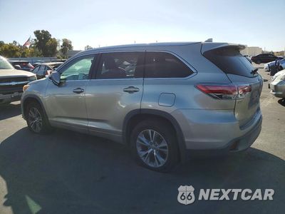 Drugie zdjęcie samochodu z przodu: 2014 TOYOTA HIGHLANDER XLE VIN:5TDJKRFH9ES019909 - miniatura