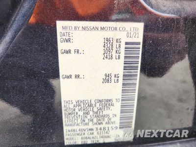 Zdjęcie 12 z 12 samochodu: 2021 NISSAN ALTIMA SV VIN:1N4BL4DV5MN348159 - miniatura