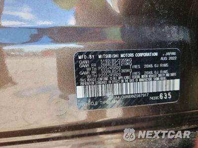 Zdjęcie 14 z 14 samochodu: 2022 MITSUBISHI OUTLANDER SEL VIN:JA4J3VA8XNZ087917 - miniatura
