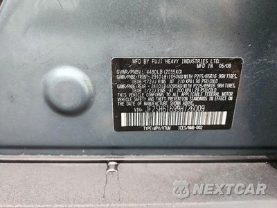 Zdjęcie 13 z 13 samochodu: 2009 SUBARU FORESTER 2.5X VIN:JF2SH61699H726009 - miniatura