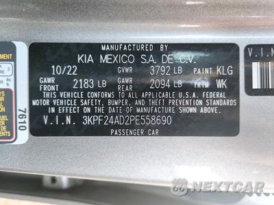 Zdjęcie 13 z 13 samochodu: 2023 KIA FORTE LXS VIN:3KPF24AD2PE558690 - miniatura
