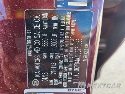 Zdjęcie 12 z 12 samochodu: 2018 KIA FORTE LX VIN:3KPFK4A71JE259533 - miniatura