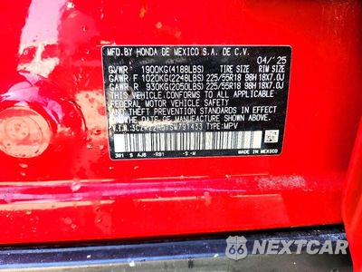 Zdjęcie 13 z 13 samochodu: 2025 HONDA HR-V SPORT VIN:3CZRZ2H51SM791433 - miniatura
