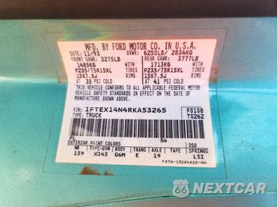 Zdjęcie 13 z 13 samochodu: 1994 FORD F150 VIN:1FTEX14N4RKA53265 - miniatura