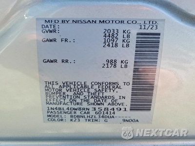Zdjęcie 12 z 12 samochodu: 2024 NISSAN ALTIMA SV VIN:1N4BL4DW8RN358491 - miniatura