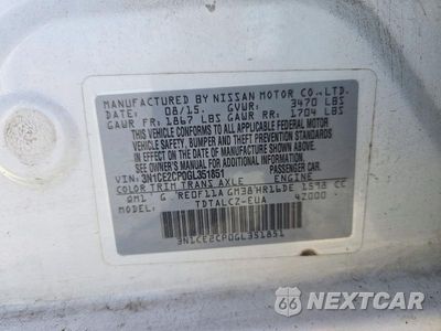 Zdjęcie 13 z 13 samochodu: 2016 NISSAN VERSA NOTE S PLUS VIN:3N1CE2CP0GL351851 - miniatura