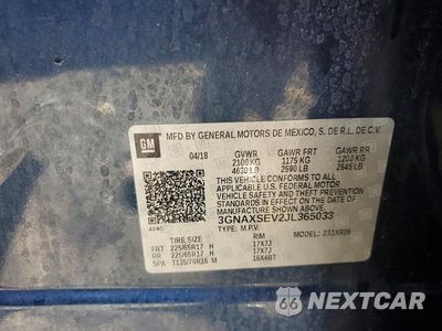 Zdjęcie 13 z 13 samochodu: 2018 CHEVROLET EQUINOX LT VIN:3GNAXSEV2JL365033 - miniatura