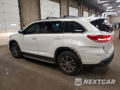 Drugie zdjęcie samochodu z przodu: 2019 TOYOTA HIGHLANDER XLE VIN:5TDKZRFH6KS340771 - miniatura