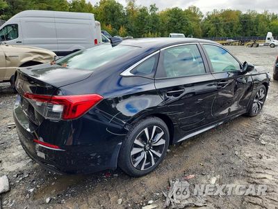 Trzecie zdjęcie samochodu z tyłu: 2022 HONDA CIVIC EX VIN:2HGFE1F72NH313948 - miniatura