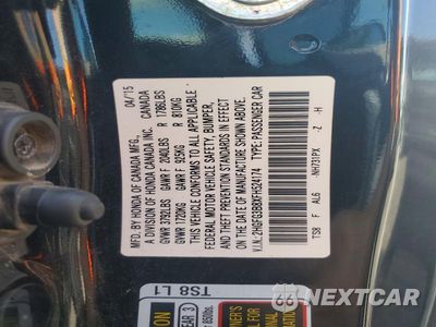 Zdjęcie 12 z 12 samochodu: 2015 HONDA CIVIC EX VIN:2HGFG3B8XFH524174 - miniatura