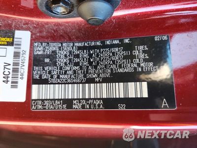 Zdjęcie 13 z 13 samochodu: 2006 TOYOTA SIENNA XLE 5D WAGON VIN:5TDZA22C36S468737 - miniatura