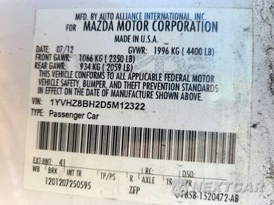 Zdjęcie 12 z 12 samochodu: 2013 MAZDA 6 SPORT VIN:1YVHZ8BH2D5M12322 - miniatura