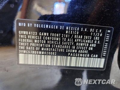 Zdjęcie 12 z 12 samochodu: 2021 VOLKSWAGEN JETTA S VIN:3VWC57BU6MM020082 - miniatura
