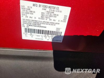 Zdjęcie 13 z 13 samochodu: 2018 FORD EXPLORER XLT VIN:1FM5K7D83JGA95568 - miniatura