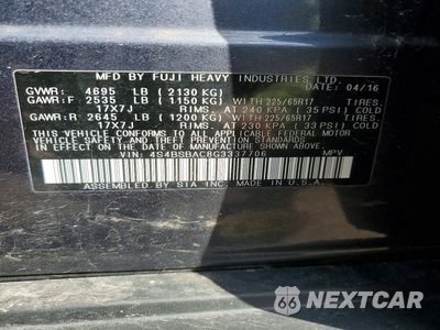 Zdjęcie 13 z 13 samochodu: 2016 SUBARU OUTBACK 2.5I VIN:4S4BSBAC8G3337706 - miniatura