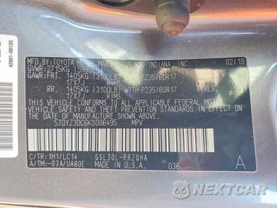 Zdjęcie 14 z 14 samochodu: 2019 TOYOTA SIENNA XLE 8-PASSENGER VIN:5TDYZ3DC6KS006495 - miniatura