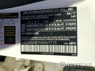 Zdjęcie 13 z 13 samochodu: 2017 MERCEDES-BENZ GLE 350 4MATIC VIN:4JGDA5HB7HA961715 - miniatura