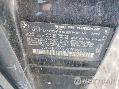 Zdjęcie 13 z 13 samochodu: 1995 BMW 3 SERIES VIN:WBABF3323SEF49011 - miniatura