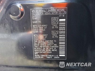 Zdjęcie 13 z 13 samochodu: 2016 NISSAN ROGUE SV VIN:KNMAT2MT4GP722231 - miniatura