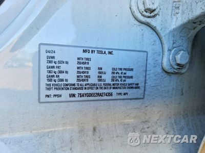 Zdjęcie 12 z 12 samochodu: 2024 TESLA MODEL Y VIN:7SAYGDEE2RA274356 - miniatura