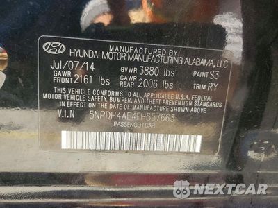 Zdjęcie 13 z 13 samochodu: 2015 HYUNDAI ELANTRA SE VIN:5NPDH4AE4FH557663 - miniatura
