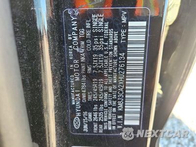 Zdjęcie 13 z 13 samochodu: 2017 HYUNDAI TUCSON SPORT VIN:KM8J3CA2XHU276134 - miniatura
