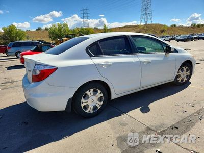 Trzecie zdjęcie samochodu z tyłu: 2012 HONDA CIVIC HYBRID VIN:JHMFB4F23CS008654 - miniatura