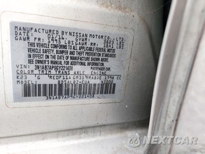 Zdjęcie 13 z 13 samochodu: 2016 NISSAN SENTRA S VIN:3N1AB7AP9GY221408 - miniatura