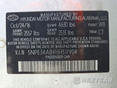 Zdjęcie 13 z 13 samochodu: 2017 HYUNDAI SONATA LIMITED 2.0T VIN:5NPE34AB4HH517904 - miniatura