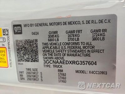 Zdjęcie 12 z 12 samochodu: 2024 CHEVROLET SILVERADO C1500 VIN:3GCNAAEDXRG357604 - miniatura