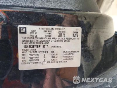 Zdjęcie 13 z 13 samochodu: 2014 CHEVROLET SUBURBAN K1500 LT VIN:1GNSKJE74ER113717 - miniatura