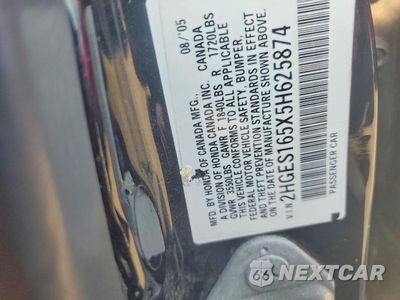 Zdjęcie 12 z 12 samochodu: 2005 HONDA CIVIC VIN:2HGES165X5H625874 - miniatura