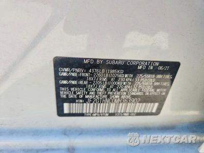 Zdjęcie 13 z 13 samochodu: 2021 SUBARU CROSSTREK LIMITED VIN:JF2GTHNC0MH363902 - miniatura
