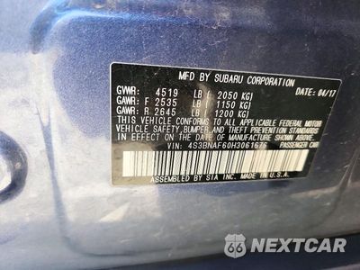 Zdjęcie 12 z 12 samochodu: 2017 SUBARU LEGACY 2.5I PREMIUM VIN:4S3BNAF60H3061676 - miniatura