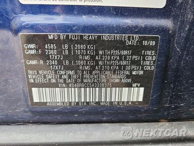 Zdjęcie 13 z 13 samochodu: 2010 SUBARU OUTBACK 2.5I PREMIUM VIN:4S4BRBCC5A3338375 - miniatura
