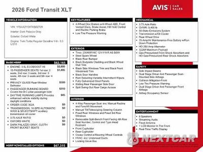 Zdjęcie 13 z 14 samochodu: 2026 FORD TRANSIT T-350 VIN:1FBAX2YG9TKB02729 - miniatura