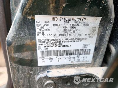 Zdjęcie 12 z 12 samochodu: 2008 FORD F350 SUPER DUTY VIN:1FTWW33RX8EB58574 - miniatura