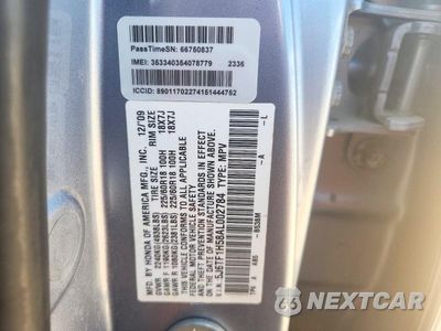 Zdjęcie 12 z 12 samochodu: 2010 HONDA ACCORD CROSSTOUR EXL VIN:5J6TF1H58AL002784 - miniatura