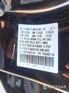 Zdjęcie 12 z 12 samochodu: 2016 HONDA ACCORD LX VIN:1HGCR2F39GA227385 - miniatura
