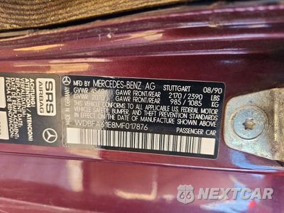 Zdjęcie 12 z 12 samochodu: 1991 MERCEDES-BENZ 300 SL VIN:WDBFA61E8MF017876 - miniatura