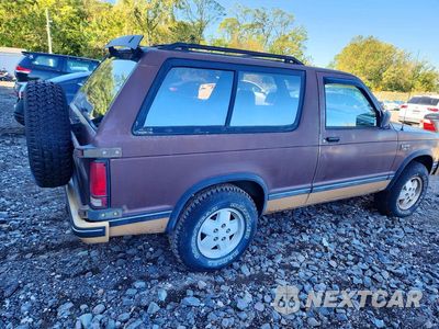 Trzecie zdjęcie samochodu z tyłu: 1988 CHEVROLET BLAZER S10 VIN:1GNCT18Z9J0159654 - miniatura