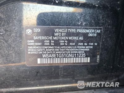 Zdjęcie 12 z 12 samochodu: 2016 BMW 320 I VIN:WBA8E1G51GNU11235 - miniatura