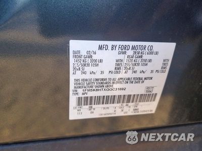 Zdjęcie 13 z 13 samochodu: 2016 FORD EXPLORER PLATINUM VIN:1FM5K8HTXGGC31692 - miniatura