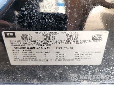 Zdjęcie 12 z 12 samochodu: 2017 CHEVROLET SILVERADO K1500 LT VIN:1GCVKREC2HZ148715 - miniatura