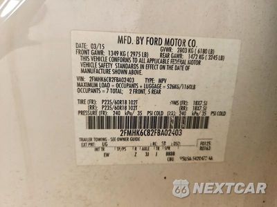 Zdjęcie 13 z 13 samochodu: 2015 FORD FLEX SEL VIN:2FMHK6C82FBA02403 - miniatura