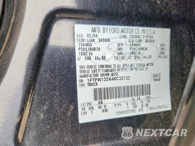 Zdjęcie 13 z 13 samochodu: 2004 FORD F150 SUPERCREW VIN:1FTPW125X4KC33132 - miniatura